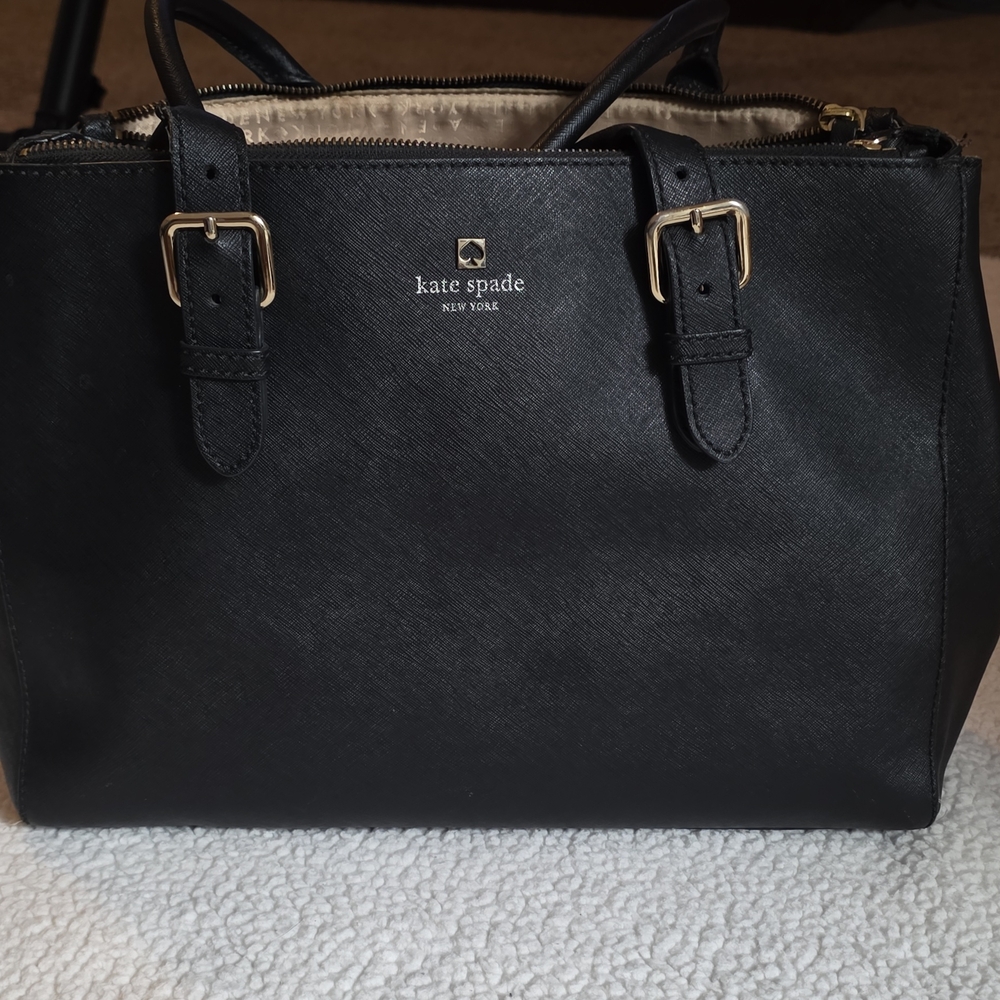 kate spade New York Black Saffiano Leather Satchel